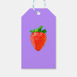 Juicy Strawberry in Pop Art Stil Presentetikett