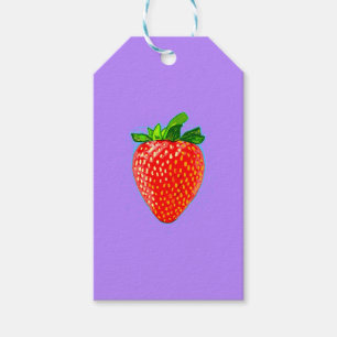 Juicy Strawberry in Pop Art Stil Presentetikett