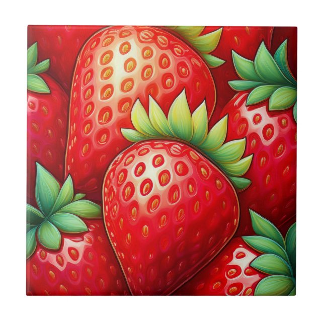 Juicy Strawberry Kakelplatta (Framsidan)