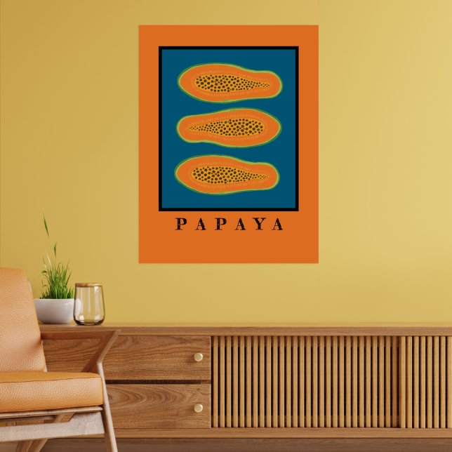Juicy Trio Papaya Orange Poster (Vardagsrum 2)