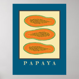 Juicy Trio Papaya Poster