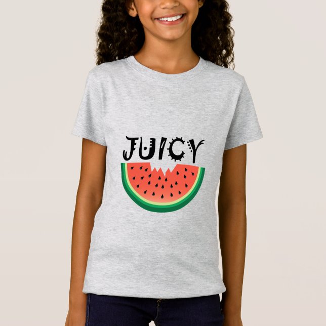 Juicy Watermelon - Girls' Bra Jersey T-Shirt (Framsida)