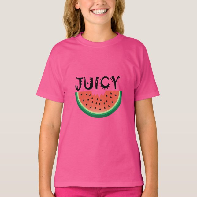 Juicy Watermelon - Girls'Basic T-Shirt (Framsida)