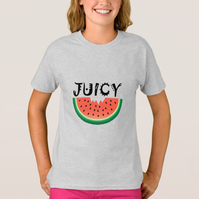 Juicy Watermelon - Girls'Basic T-Shirt (Framsida)