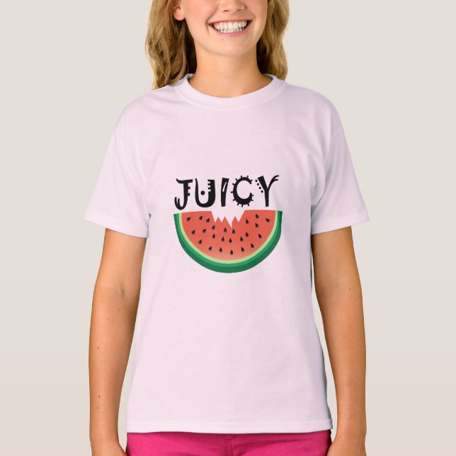 Juicy Watermelon - Girls'Basic T-Shirt (Framsida)