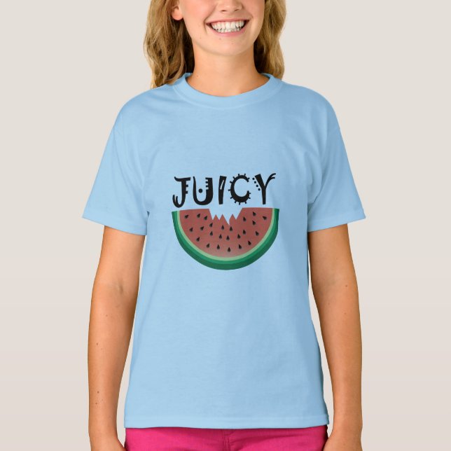 Juicy Watermelon - Girls'Basic T-Shirt (Framsida)