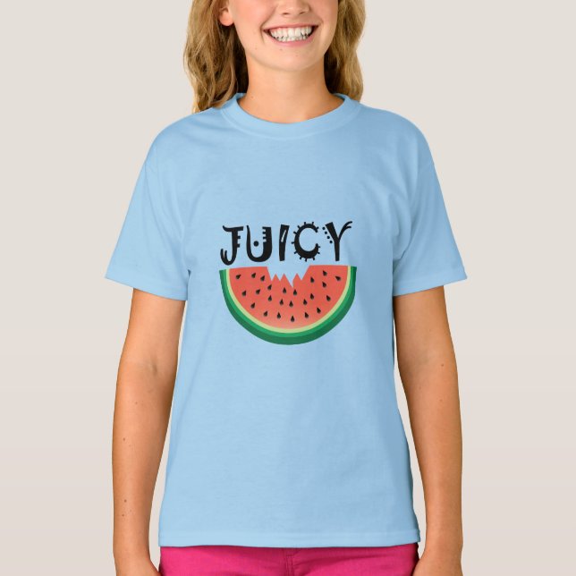 Juicy Watermelon - Girls'Basic T-Shirt (Framsida)