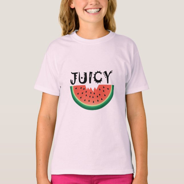 Juicy Watermelon - Girls'Basic T-Shirt (Framsida)