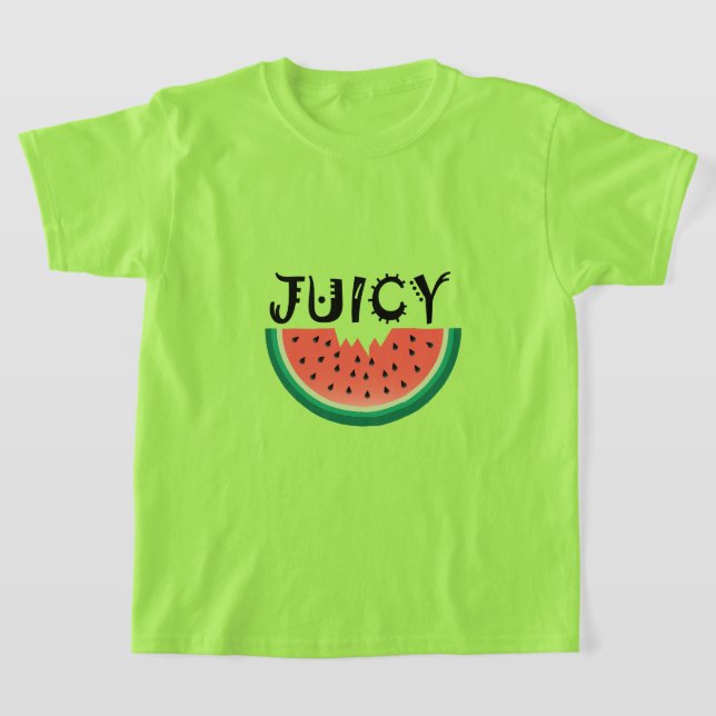 Juicy Watermelon - Girls'Basic T-Shirt (Laydown)