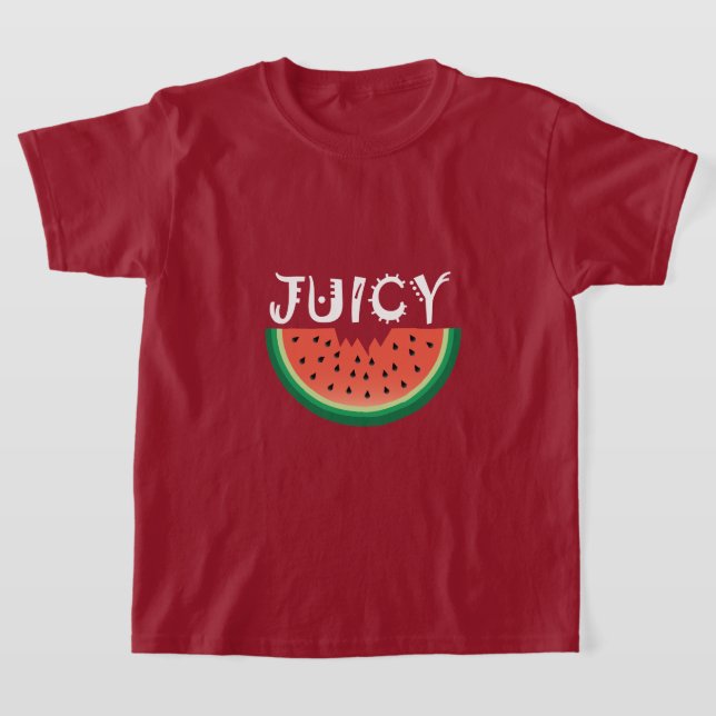 Juicy Watermelon - Girls'Basic T-Shirt (Laydown)