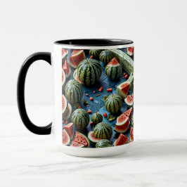 Juicy Watermelon Mönster Design 2 Mugg