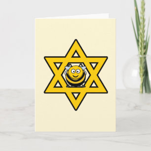Juish Bee Star of David Helgkort