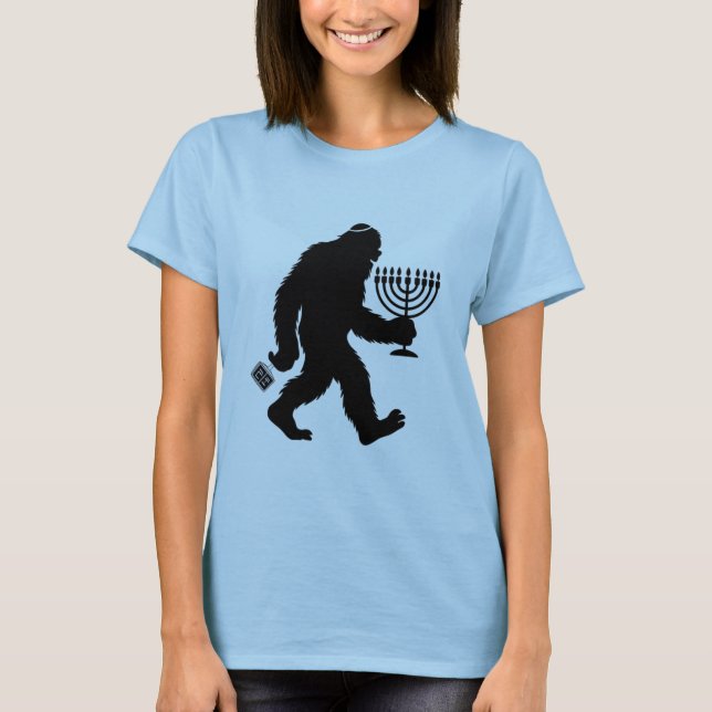 Juish Bigfoot Hanukkah Chanukah Humor Superskoj T Shirt (Framsida)