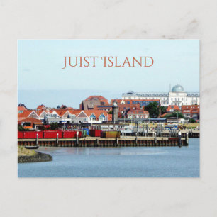 Juist City and Harbour, Juist Island, Öster Frisia Vykort