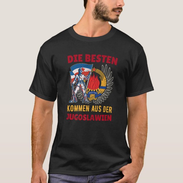 Juja Jugo Jebiga Tito Balkan Sfry Jugoslaviavi T Shirt (Framsida)