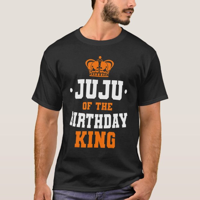 Juju vid födelsedagen Kung Party Krona,, Bday Cele T Shirt (Framsida)