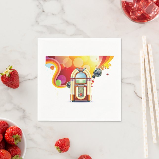 Juke Box Music Papper Napkins Pappersservett (Insitu)
