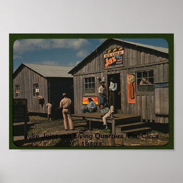 Juke Joint and Living Quarters, Fla Circa 1940's Poster (Framsidan)