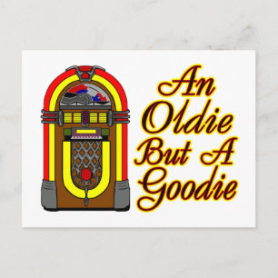 Jukebox an Oldie men en goodie Vykort
