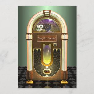 Jukebox-gruppinbjudningar Inbjudningar