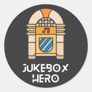 Jukebox-hjälten Runt Klistermärke