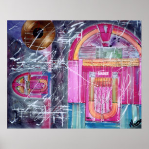 Jukebox-målning Poster