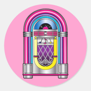 Jukebox Runt Klistermärke