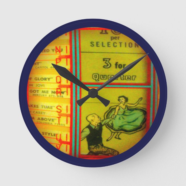 Jukebox Wall Clock! Rund Klocka (Framsida)