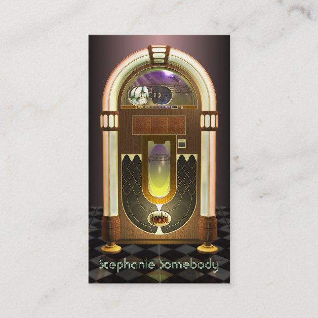 Jukeboxen profilerar kortet visitkort (Framsida)