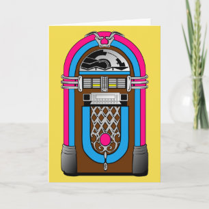 Jukeboxhälsningkort Kort