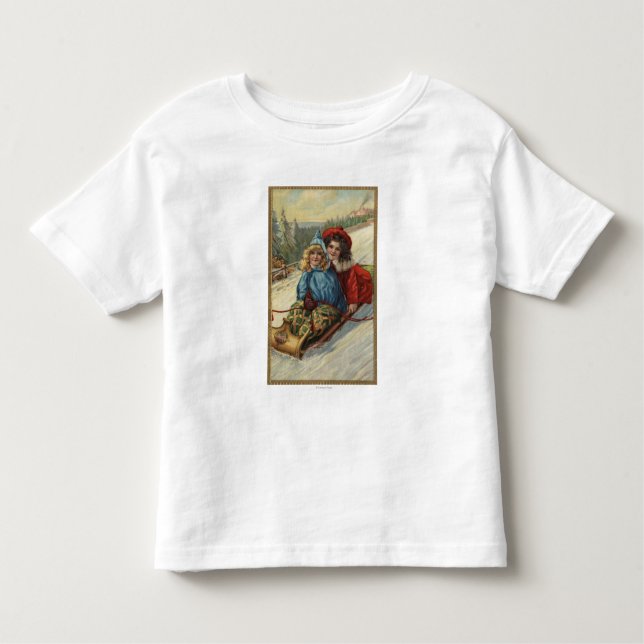 Jul2 Little Girls Sleding Tee (Framsida)