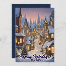 Jul 10 Village, Glad helg, julkort Inbjudningar