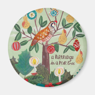 Jul 12 dagar i julklapp Pear Träd Magnet