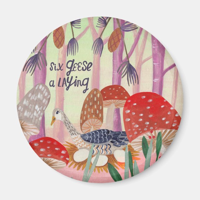 Jul 12 dagar jul Sex gäss i dag Magnet (Framsidan)