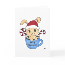 Jul 1 Bunny-julkort - Helgdag