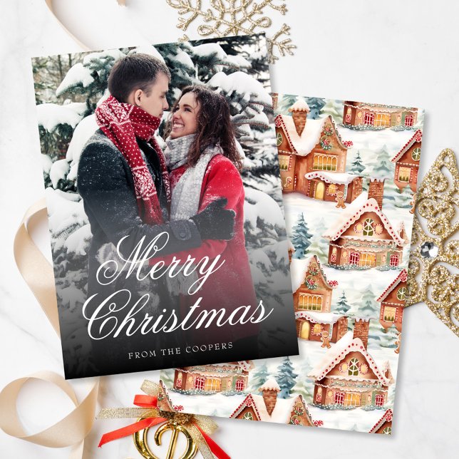 Jul 1 Foto Pepparkaks Mønster Högtidligt Kort (Skapare uppladdad)