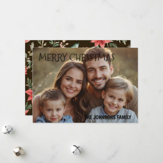 Jul 1 fotovattenfärg botaniskt julkort