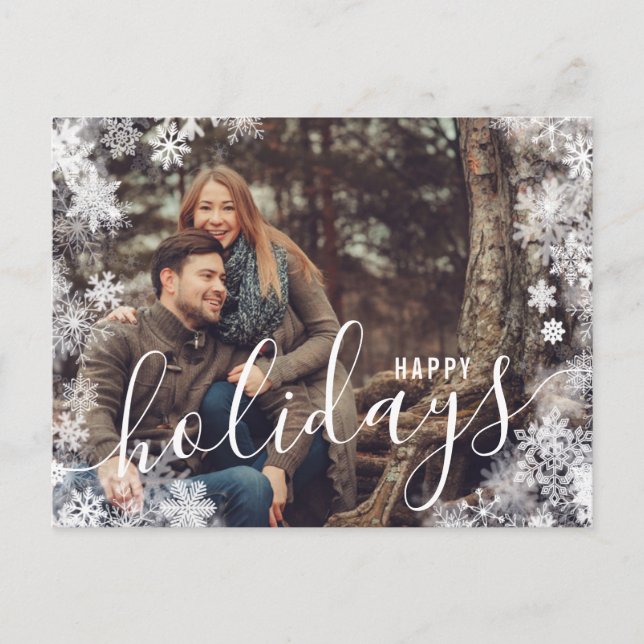 Jul 1 Fotovykort Helgdag Snowflake Ice Helg Vykort (Framsida)