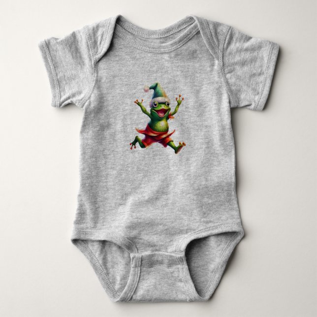 Jul 1 groda, groda, jul, dansk groda t shirt (Framsida)