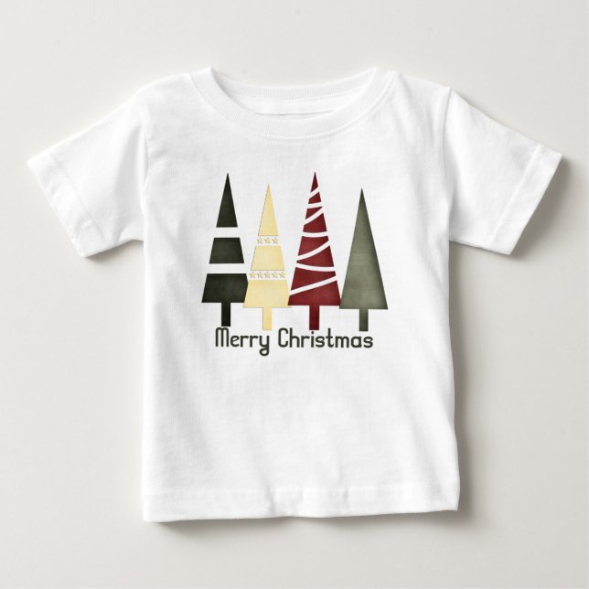 Jul 1 : Träd God Jul Creeper Tee Shirt (Framsida)
