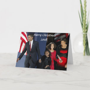 Jul 2008 för presidentObama första familj Helgkort