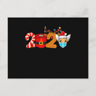 jul 2020 chihuahua-älskare mask toalettpapper vykort