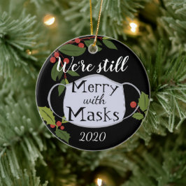 Jul 2020 - fortfarande full med masker julgransprydnad keramik