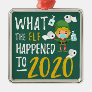 Jul 2020 Karantän Lockdown Elf-minnesmärke Julgransprydnad Metall