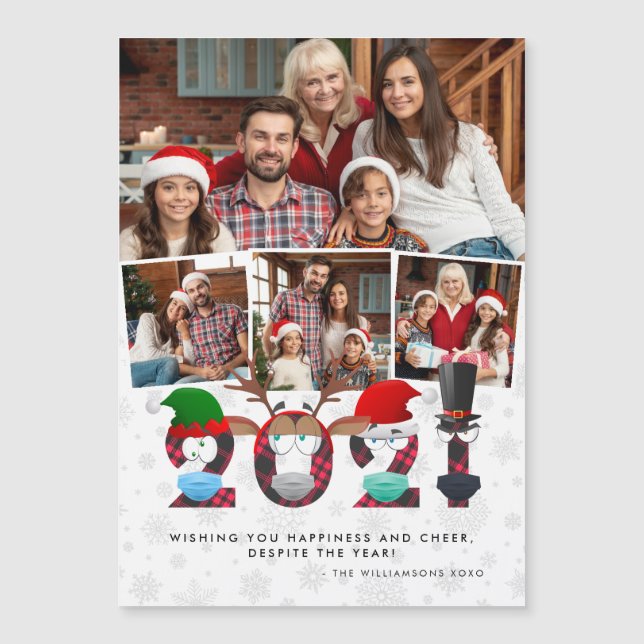 Jul 2021 Cute Fånig Ansikte Mask & Pput Photo (Framsida)