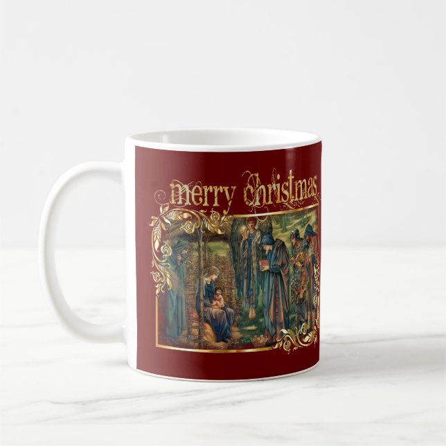 Jul 2021 Jesus Nativitet Manger Bethlehem  Kaffemugg (Vänster)