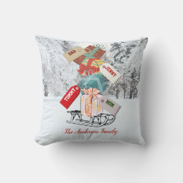 Jul 2022 Sleigh med Namn Modern Chic Kudde