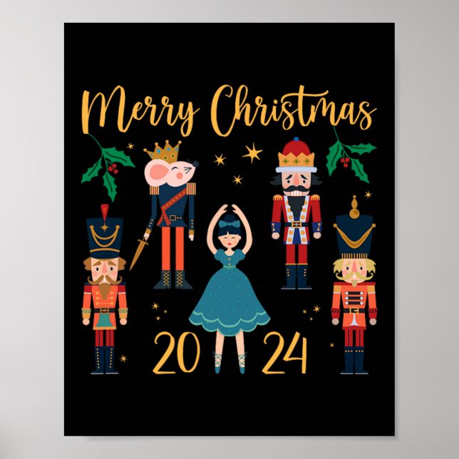Jul 2024 Clara och Nutcracker Ballet Pajama Poster (Framsidan)