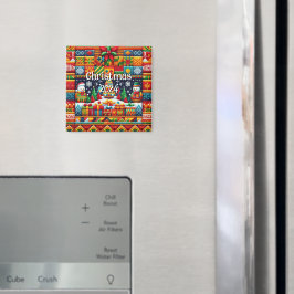 Jul 2024 Kente Mönster Magnet