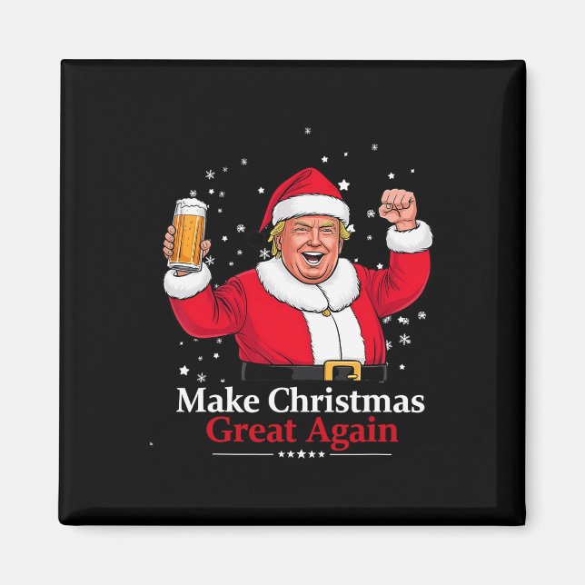 Jul 2024: Lustigt trump &amp; Beer Make Christm Magnet (Framsidan)